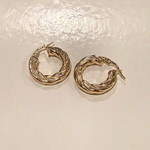 Elegant 14K Gold Hoop Earrings
